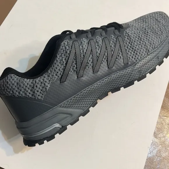 UBFEN Shoes Fabric Low Top Running Sneaker, NEW athletic Gray Black Sz EU 47