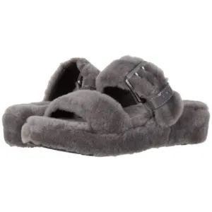 UGG $100 1104662 Women's Fuzz Yeah Charcoal Slippers SZ 10 NIB  !