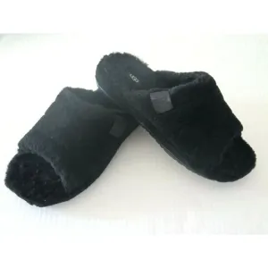 UGG 1117473 Men's Sz 10 Black Soft Fluff You Slide Slip on Casual Slippers