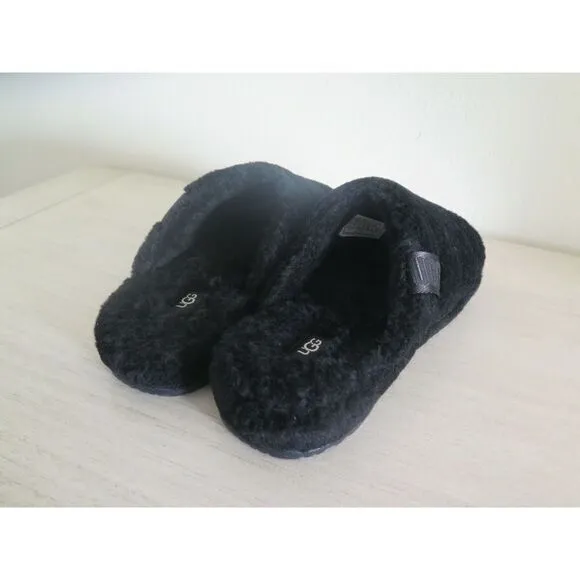 UGG 1117473 Men's Sz 10 Black Soft Fluff You Slide Slip on Casual Slippers