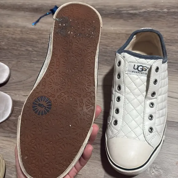 UGG 2025 womens White Quilted Slip-On Shoes