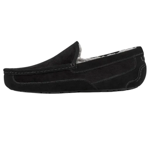 UGG Ascot Corduroy II Driver Men's Slip-On Shoes Size 10 Black