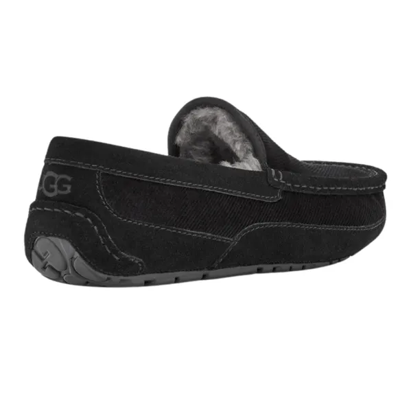 UGG Ascot Corduroy II Driver Men's Slip-On Shoes Size 10 Black