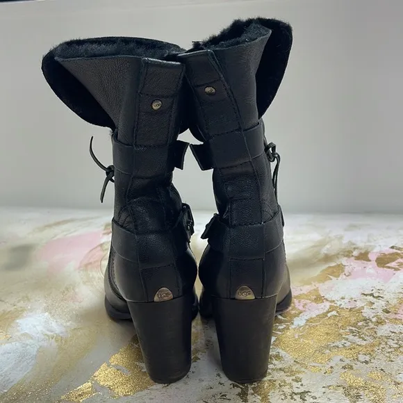 UGG Australia Jayne Black Stout boots 9.5