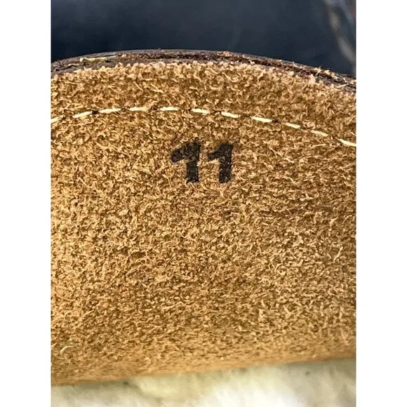 Ugg Australia Men's Black Leather Slippers Size 11 SKU 6212