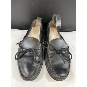 Ugg Australia Men's Black Leather Slippers Size 11 SKU 6212