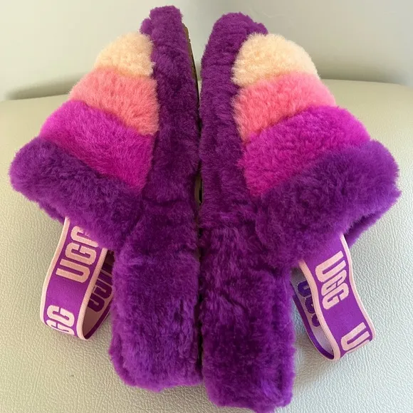 UGG Australia Women’s Fluff Yeah Multicolor Slide Slippers Size 7