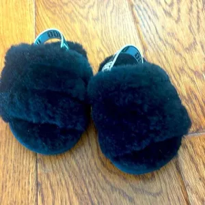UGG Black Fluff Yeah Slide slippers