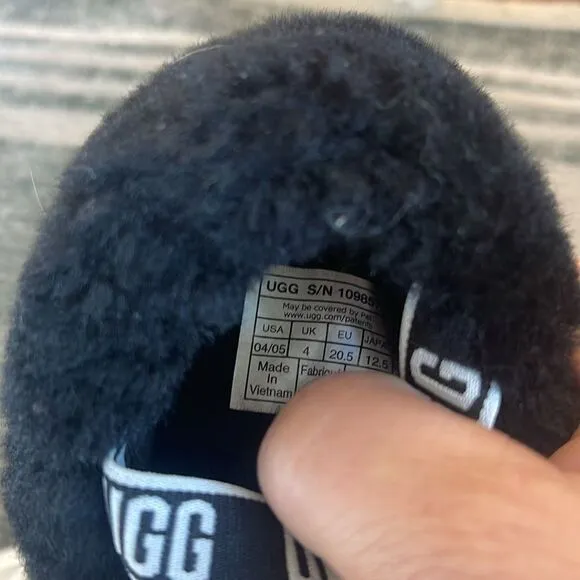 UGG Black Fluff Yeah Slide slippers