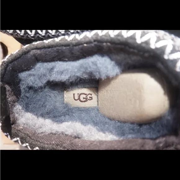 UGG Black Suede Tasman II Slippers size 8
