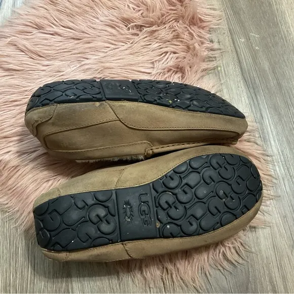UGG Brown Faux Fur Slippers Size 11