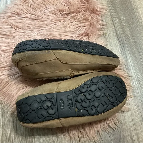 UGG Brown Faux Fur Slippers Size 11