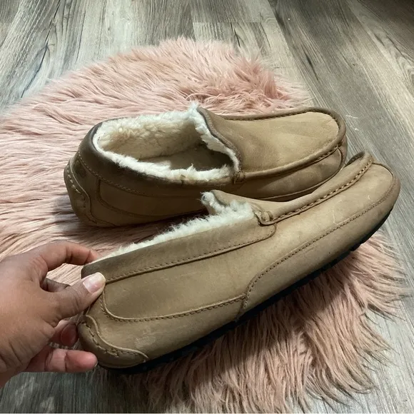 UGG Brown Faux Fur Slippers Size 11