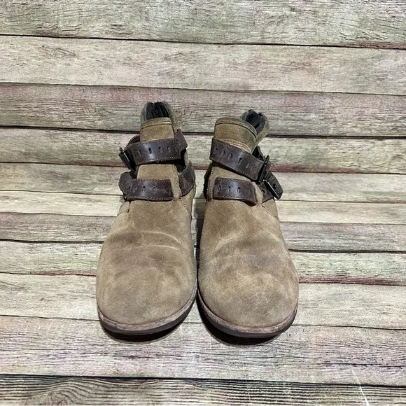 Ugg Brown Leather Patsy Chestnut Ankle Boots