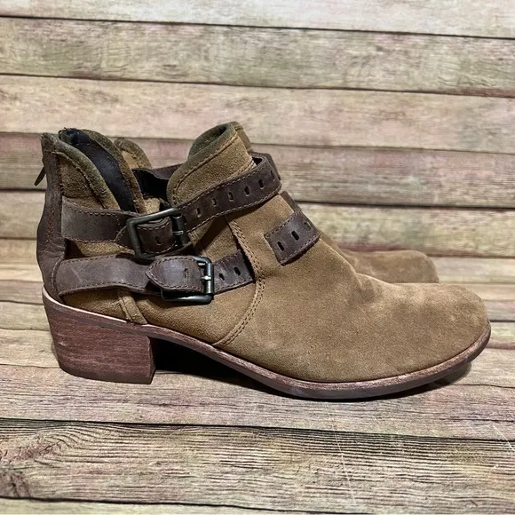 Ugg Brown Leather Patsy Chestnut Ankle Boots