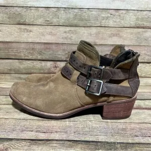 Ugg Brown Leather Patsy Chestnut Ankle Boots