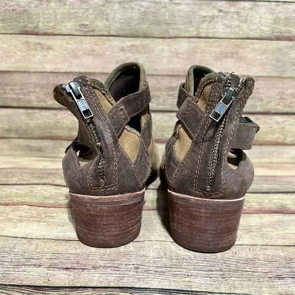 Ugg Brown Leather Patsy Chestnut Ankle Boots