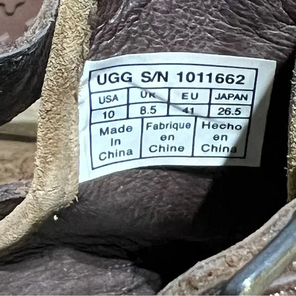 Ugg Brown Leather Patsy Chestnut Ankle Boots