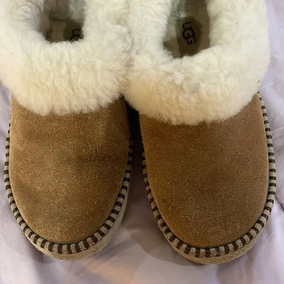Ugg brown shearling slippers