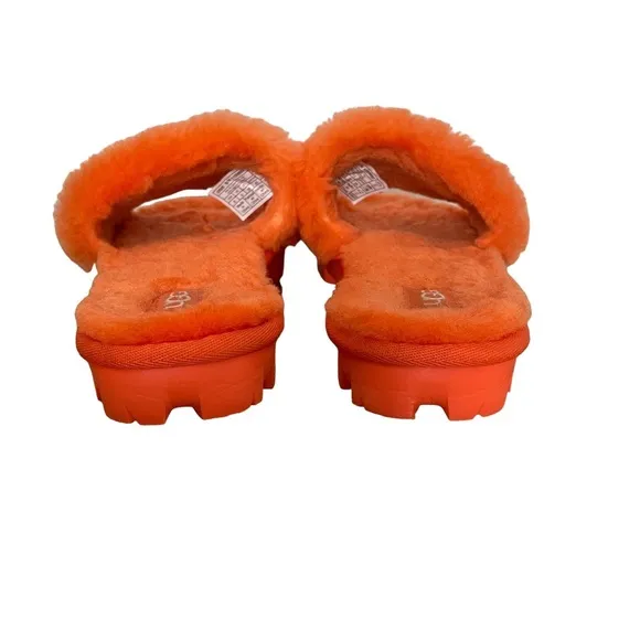 UGG Cozetta Curly Genuine Shearling Slide Slipper - EUC, Size 8, Orange …