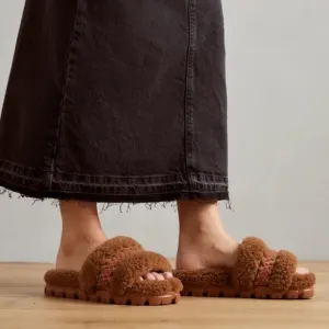 UGG Cozetta UGG Braid Fur Slide Slippers
