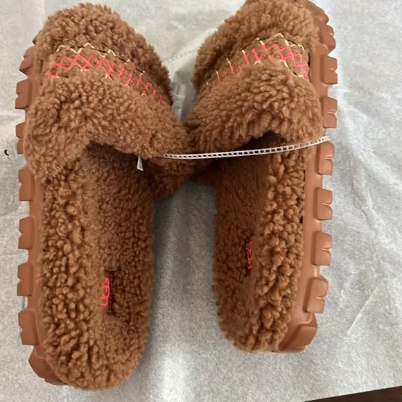 UGG Cozetta UGG Braid Fur Slide Slippers