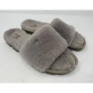 UGG Cozette Slippers Womens Size 7 Slide‎ Sheepskin Fur Gray Slip On Shearling