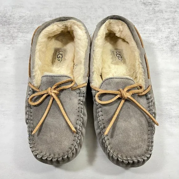 Ugg Dakota Moccasin Fur Lined Slippers - Women's Size 6