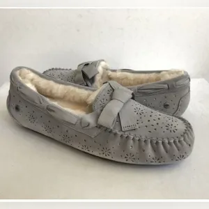 UGG DAKOTA SUNSHINE PERF SEAL SHEARLING LINED SLIPPERS US SIZE 10