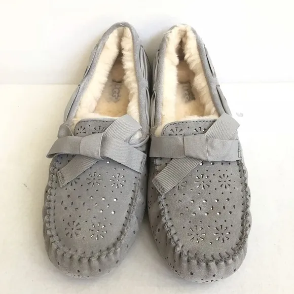 UGG DAKOTA SUNSHINE PERF SEAL SHEARLING LINED SLIPPERS US SIZE 10