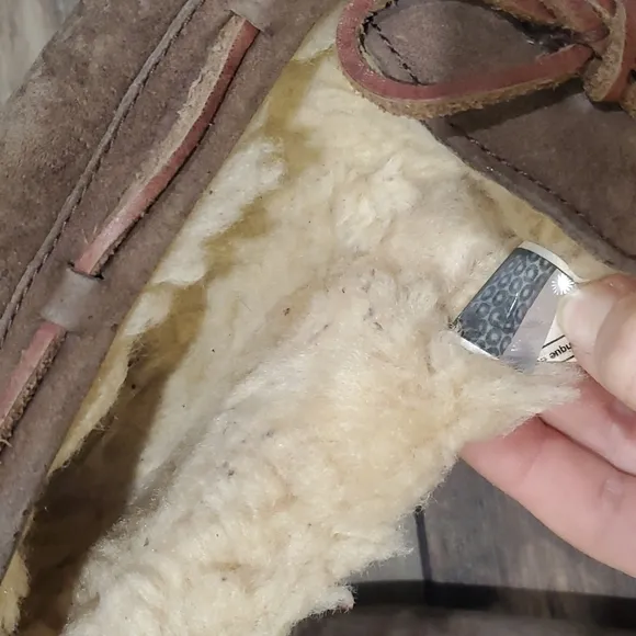 Ugg Dakota Women Suede Espresso Fur-Lined Loafers shoes flat slippers