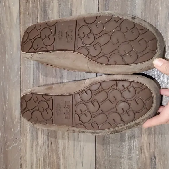 Ugg Dakota Women Suede Espresso Fur-Lined Loafers shoes flat slippers