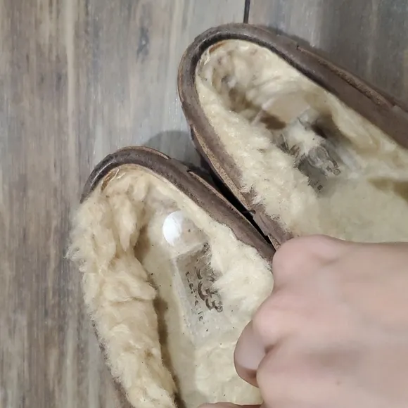 Ugg Dakota Women Suede Espresso Fur-Lined Loafers shoes flat slippers
