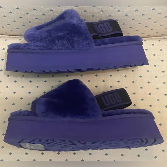 UGG Disco Slide Flatform Sandal Slippers Purple / Sz 6