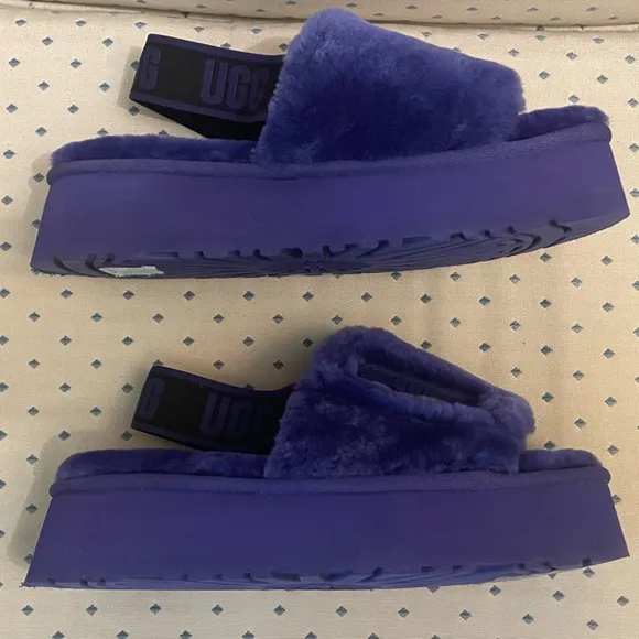 UGG Disco Slide Flatform Sandal Slippers Purple / Sz 6