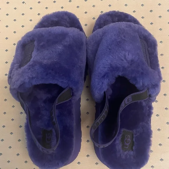 UGG Disco Slide Flatform Sandal Slippers Purple / Sz 6