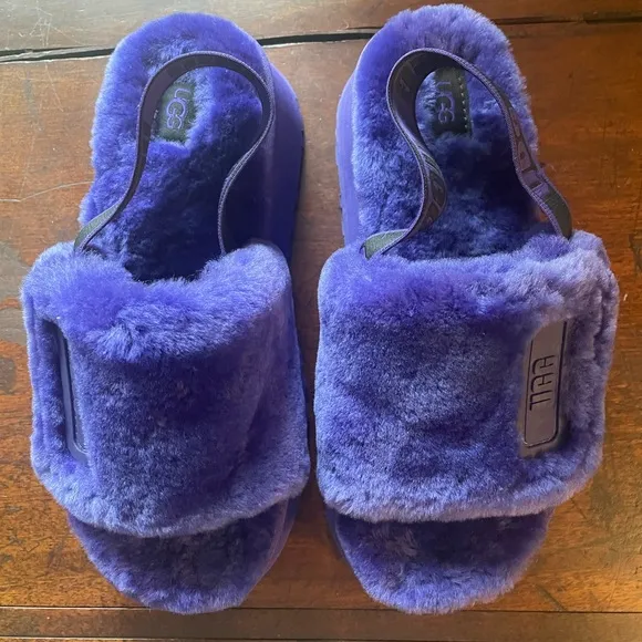 UGG Disco Slide Flatform Sandal Slippers Purple / Sz 6