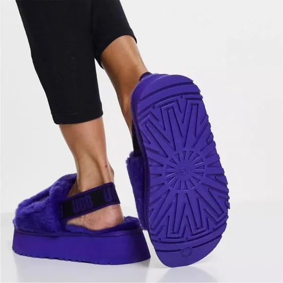 UGG Disco Slide Flatform Sandal Slippers Purple / Sz 6