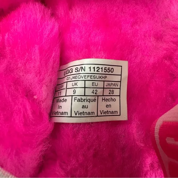 UGG Disco Slide Platform Slippers 11 Hot Pink Platform Sling Back Womens