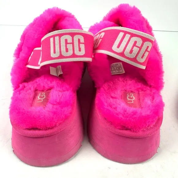 UGG Disco Slide Platform Slippers 11 Hot Pink Platform Sling Back Womens