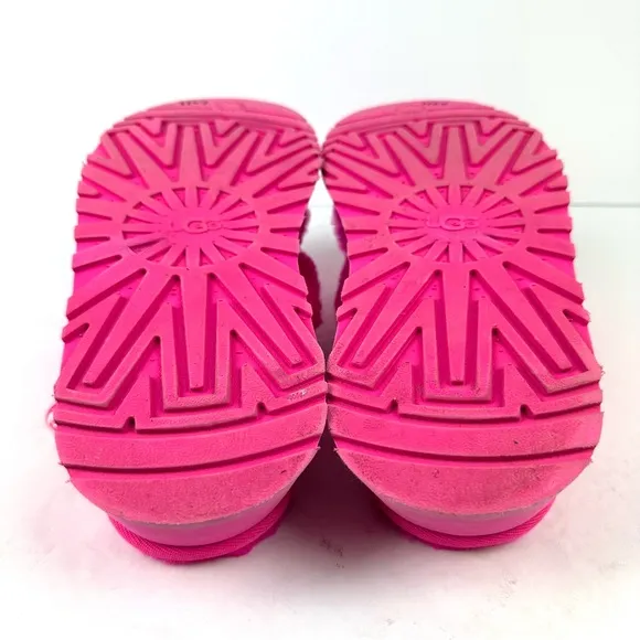 UGG Disco Slide Platform Slippers 11 Hot Pink Platform Sling Back Womens