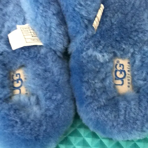 UGG Fluff Flip Flop III (Blue) Women’s Slippers | 11
