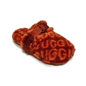UGG Fluff It Pop Slide Cozy Slippers Mens Size 8 Shoes 1120900 Red Wine Terra