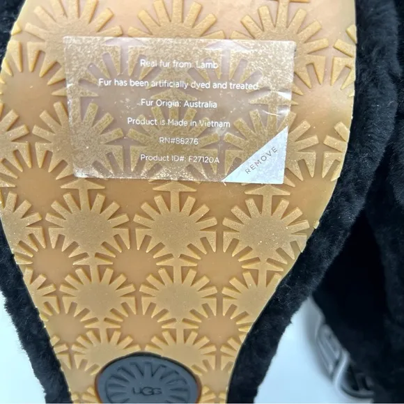 UGG Fluff Oh Yeah Slide Slingback Fur Slippers NEW