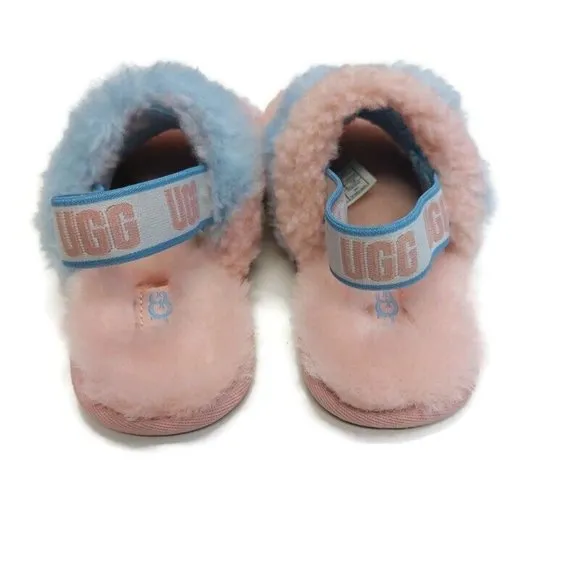 UGG Fluff Yea Slide Pride-Stripes Slippers Sz 9 Toddler Ages 4-5 Pastel 1120115T