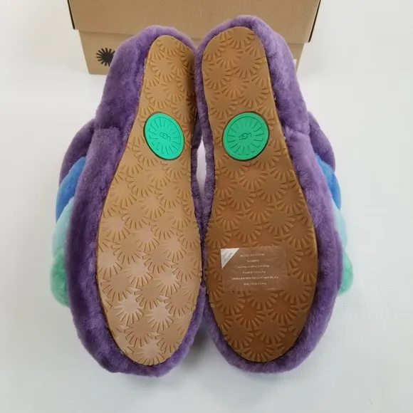 UGG Fluff Yeah Rainbow Slide Slippers Men's 10 NIB