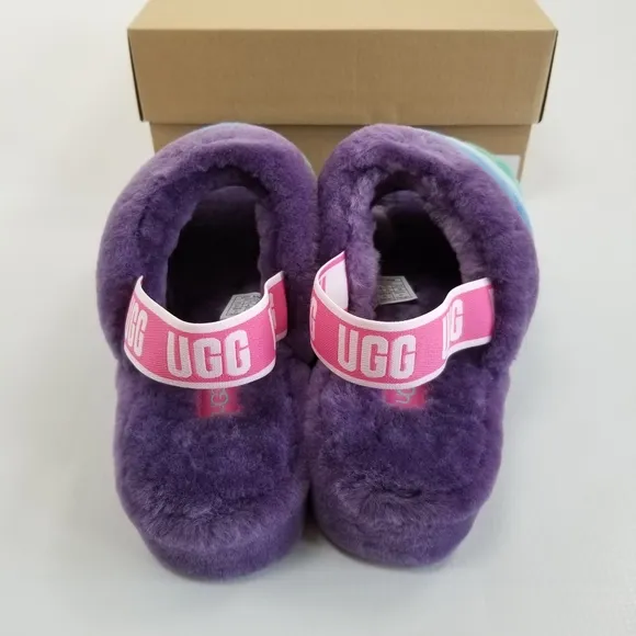 UGG Fluff Yeah Rainbow Slide Slippers Men's 10 NIB