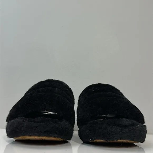 UGG Fluff Yeah Slide Black Slippers Size 11