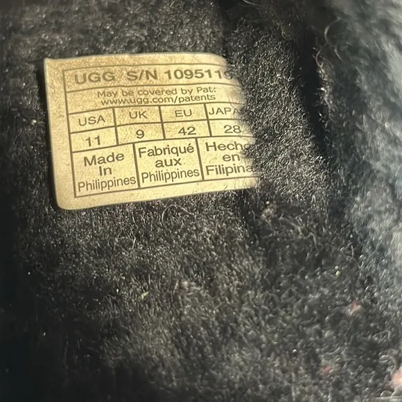UGG Fluff Yeah Slide Black Slippers Size 11