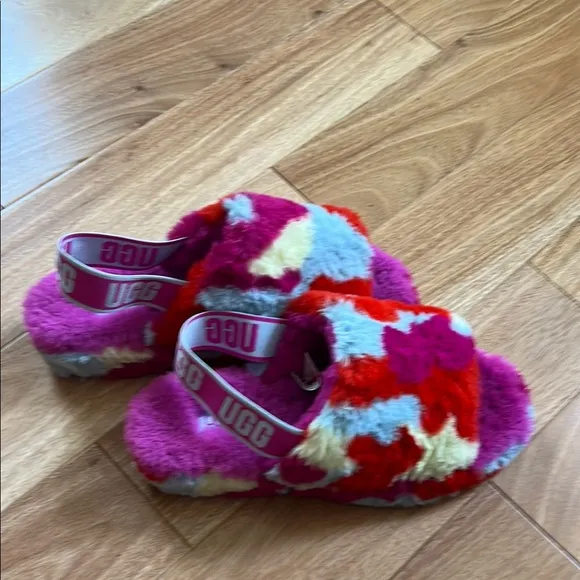 UGG Fluff Yeah Slide Multicolor Slippers/Sandals